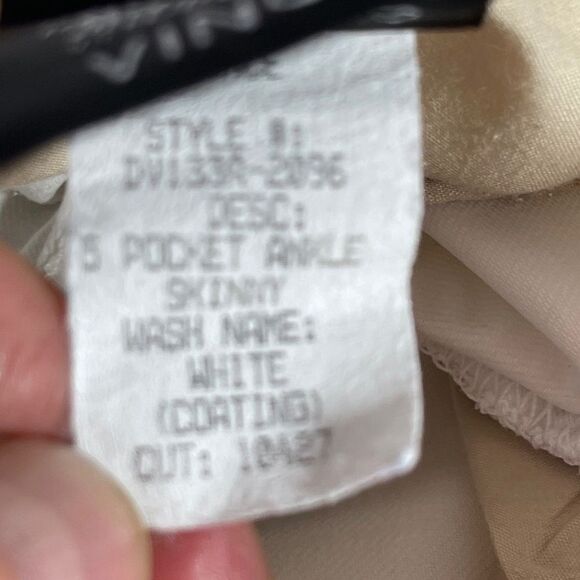 Vince 5 PocketAnkle Skinny White Jeans Sz 25 - Picture 11 of 11